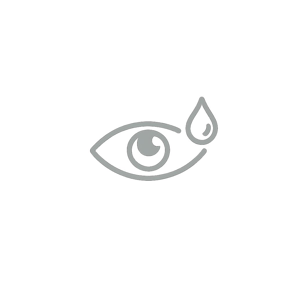 Icon: Ein Auge und ein Tropfen Flüssigkeit