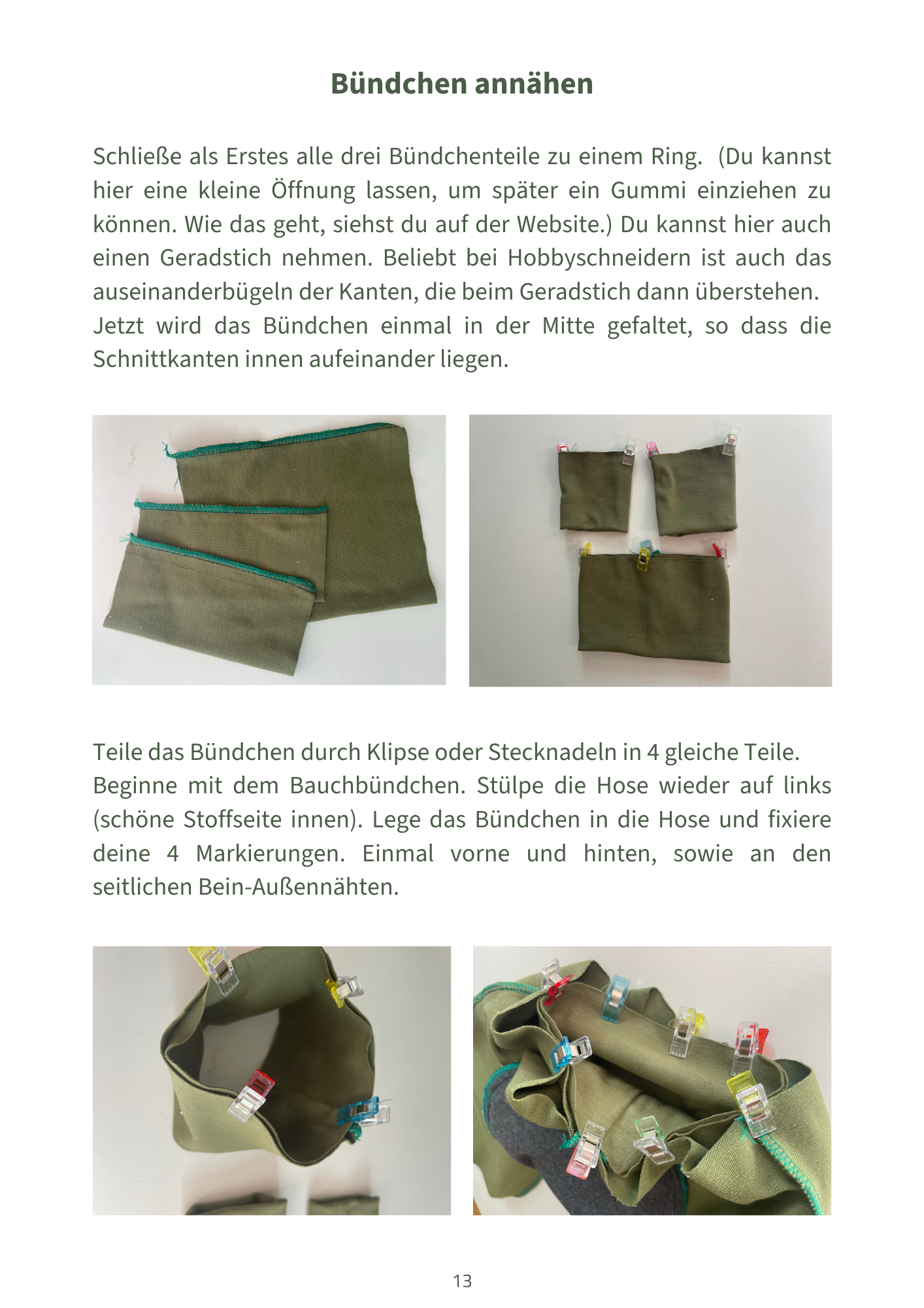 Beispielseite aus dem Schnittmuster_ Bilderanleitung